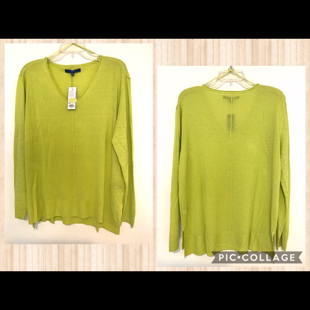 APT. 9 Lime  V-neck sweater